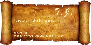 Tavasz Julianna névjegykártya